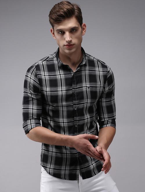 mens checks casual shirt - 18636842 - Very Small Image - 1