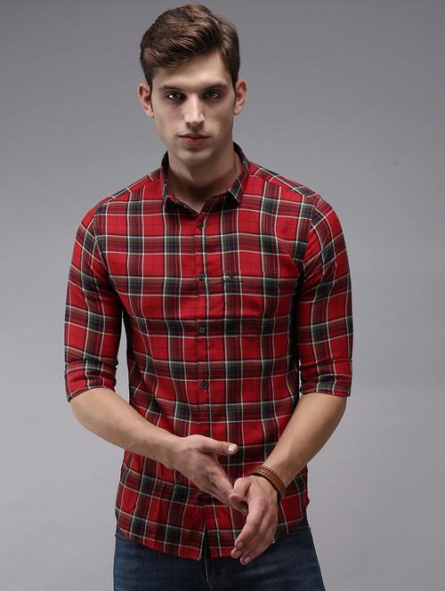 mens checks casual shirt - 18636843 - Very Small Image - 1