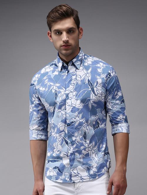 mens florals casual shirt - 18636929 - Very Small Image - 1