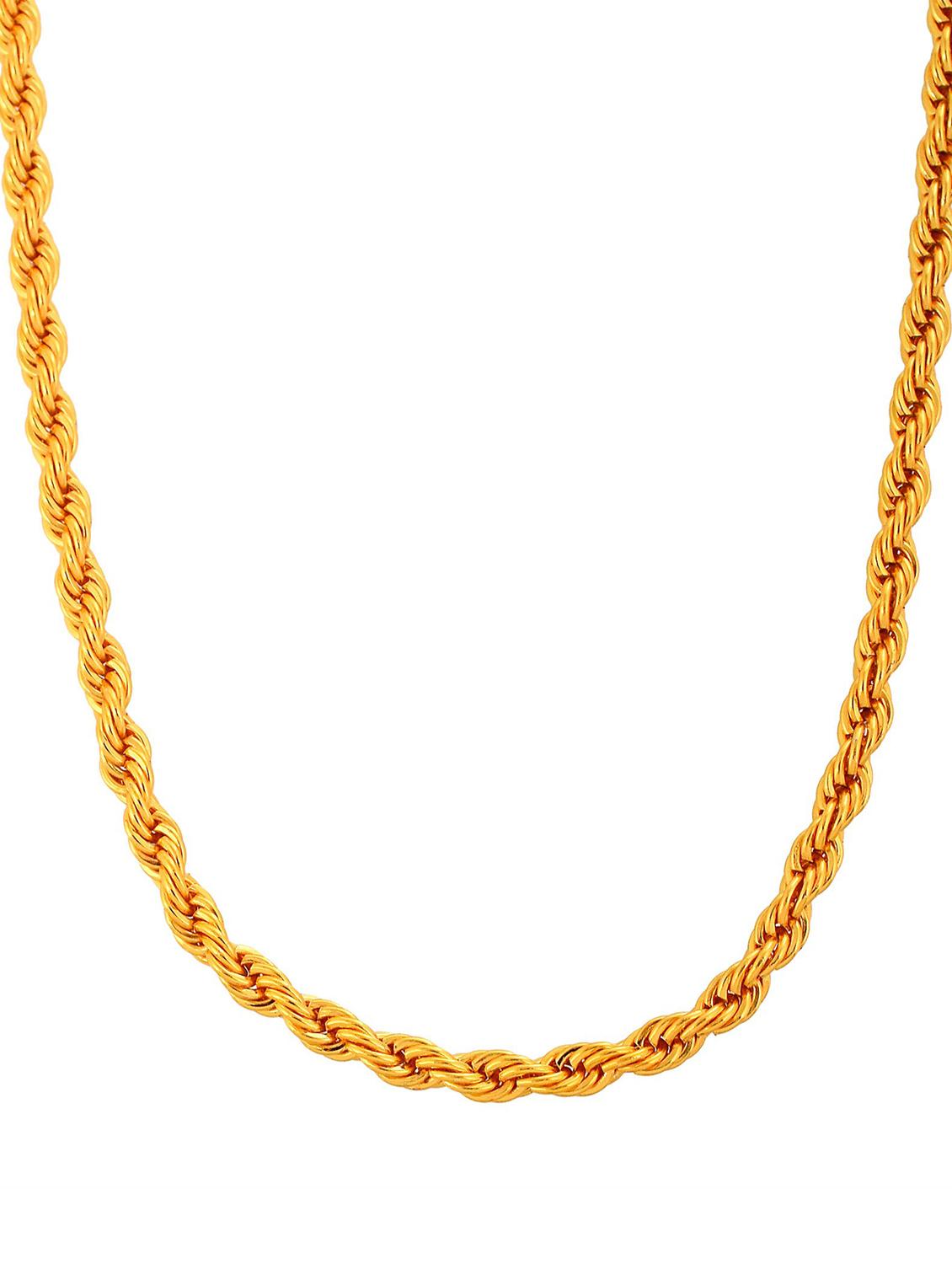 gold plated chain necklace - 18637403 - Standard Image - 3