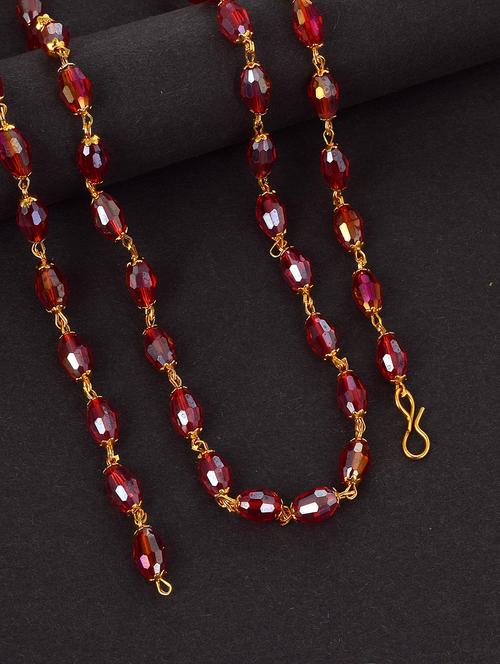 red gold plated chain necklace - 18637405 - Very Small Image - 1