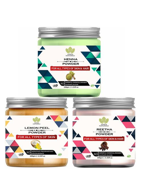 pack of 3 100% pure & natural powder combo - 18637741 - Very Small Image - 1