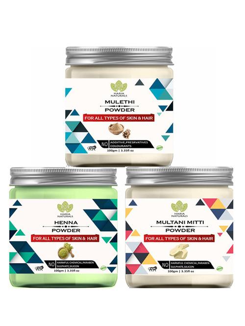 pack of 3 100% pure & natural powder combo - 18637750 - Very Small Image - 1