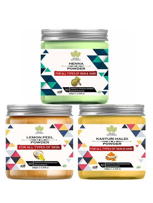 pack of 3 100% pure & natural powder combo - 18637762 - Very Small Image - 1