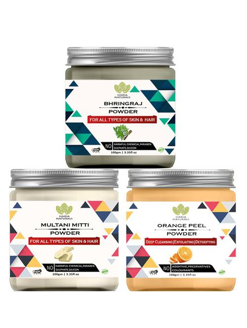 pack of 3 100% pure & natural powder combo - 18637774 - Very Small Image - 1