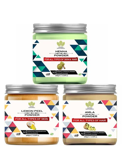 pack of 3 100% pure & natural powder combo - 18637792 - Very Small Image - 1