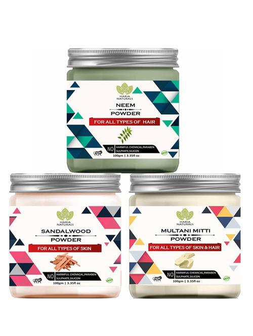 pack of 3 100% pure & natural powder combo - 18637796 - Very Small Image - 1