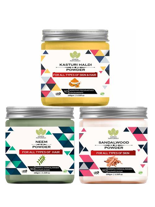 pack of 3 100% pure & natural powder combo - 18637805 - Very Small Image - 1