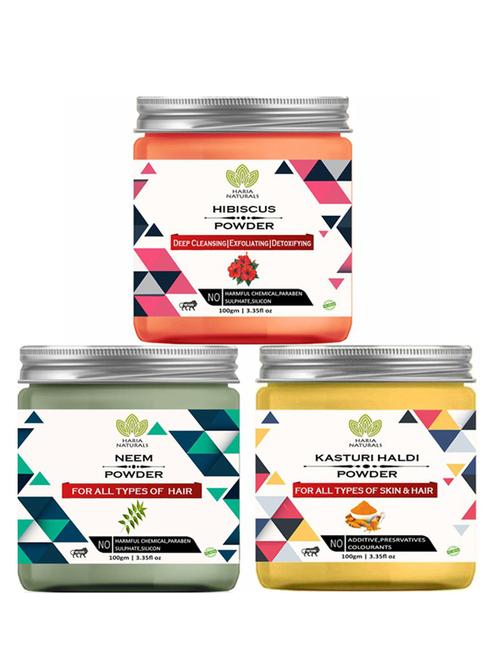 pack of 3 100% pure & natural powder combo - 18637813 - Very Small Image - 1