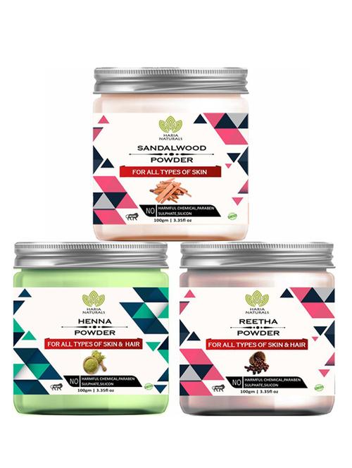pack of 3 100% pure & natural powder combo - 18637835 - Very Small Image - 1