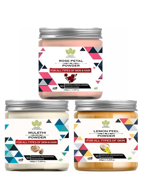 pack of 3 100% pure & natural powder combo - 18637838 - Very Small Image - 1