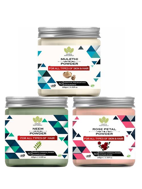 pack of 3 100% pure & natural powder combo - 18637844 - Very Small Image - 1