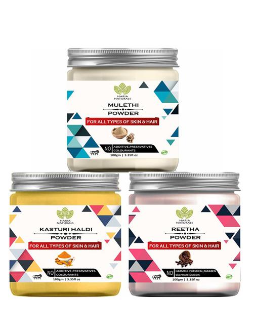 pack of 3 100% pure & natural powder combo - 18637865 - Very Small Image - 1