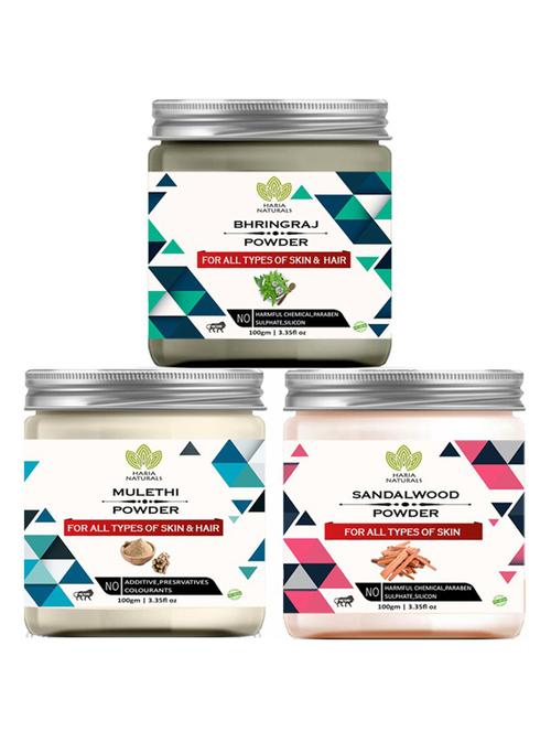 pack of 3 100% pure & natural powder combo - 18637887 - Very Small Image - 1