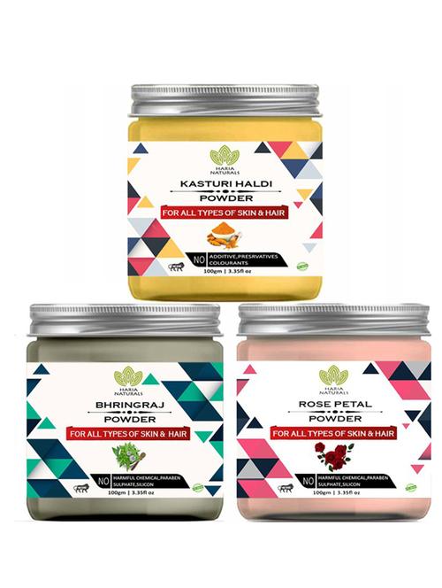 pack of 3 100% pure & natural powder combo - 18637905 - Very Small Image - 1