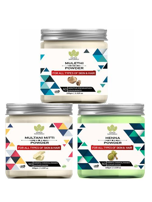 pack of 3 100% pure & natural powder combo - 18637914 - Very Small Image - 1