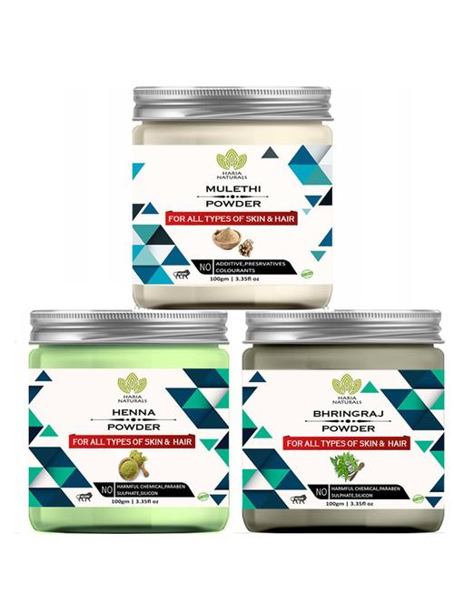 pack of 3 100% pure & natural powder combo - 18637918 - Very Small Image - 1