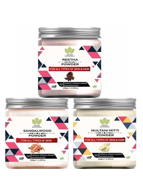 pack of 3 100% pure & natural powder combo - 18637922 - Very Small Image - 1