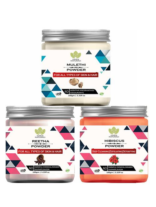 pack of 3 100% pure & natural powder combo - 18637940 - Very Small Image - 1