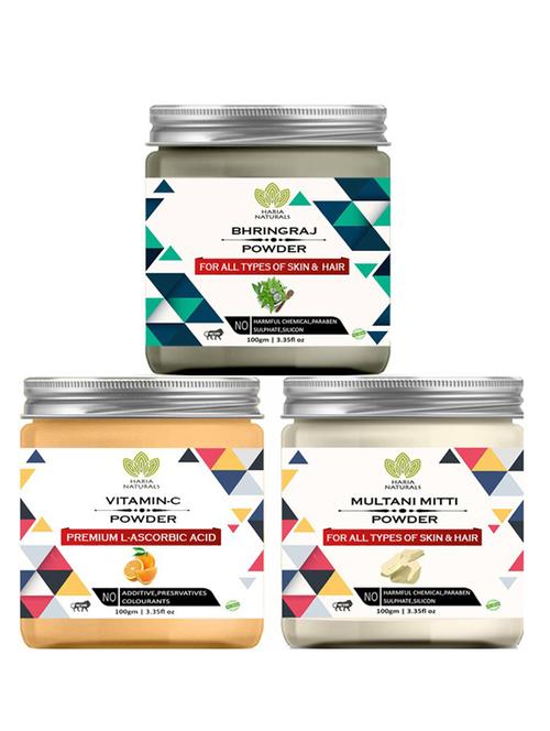 pack of 3 100% pure & natural powder combo - 18637944 - Very Small Image - 1