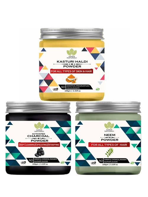 pack of 3 100% pure & natural powder combo - 18637945 - Very Small Image - 1