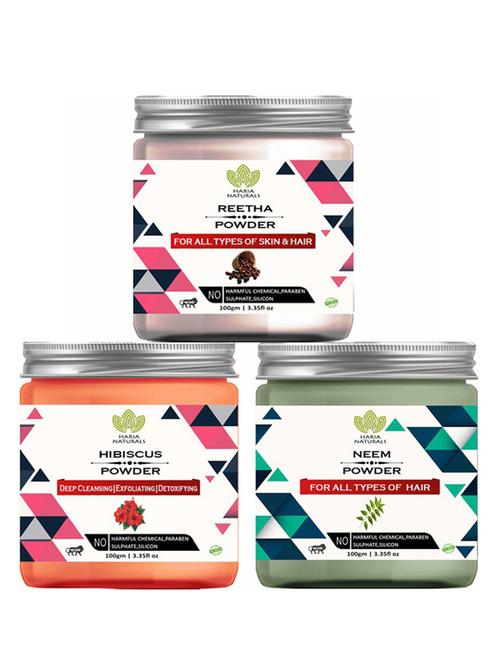 pack of 3 100% pure & natural powder combo - 18637949 - Very Small Image - 1