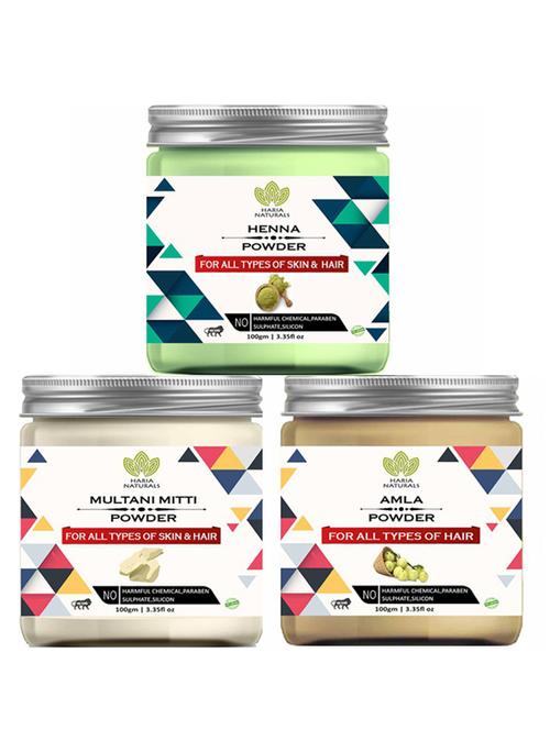 pack of 3 100% pure & natural powder combo - 18637964 - Very Small Image - 1