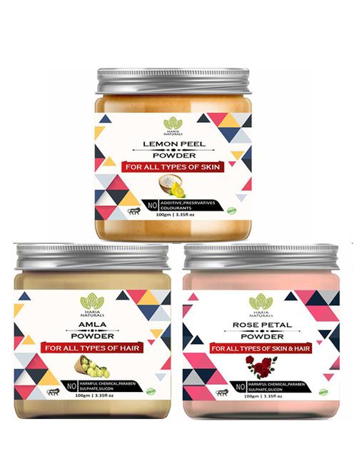 pack of 3 100% pure & natural powder combo - 18637971 - Very Small Image - 1