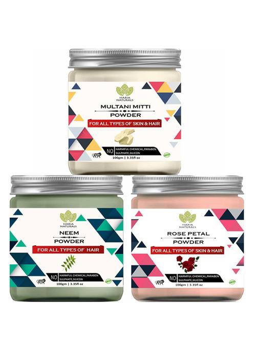 pack of 3 100% pure & natural powder combo - 18637974 - Very Small Image - 1