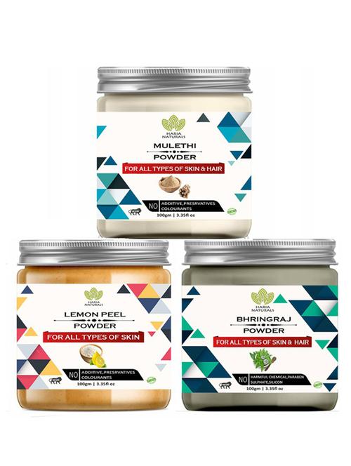 pack of 3 100% pure & natural powder combo - 18637999 - Very Small Image - 1