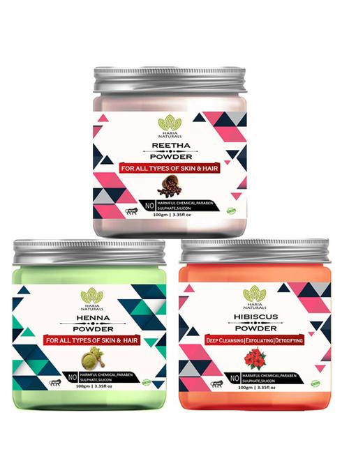 pack of 3 100% pure & natural powder combo - 18638007 - Very Small Image - 1