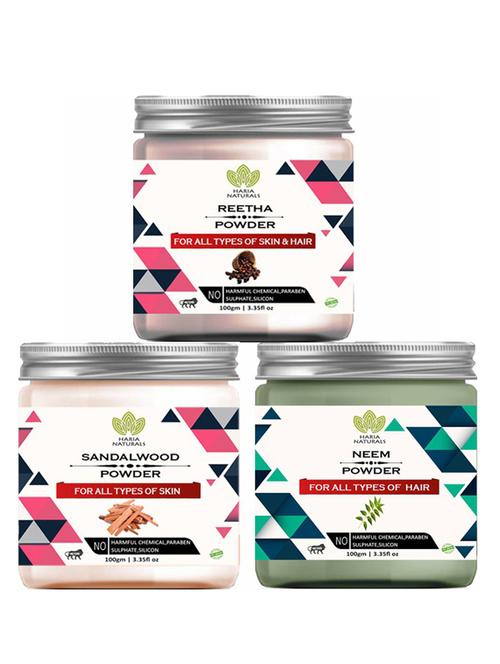 pack of 3 100% pure & natural powder combo - 18638113 - Very Small Image - 1