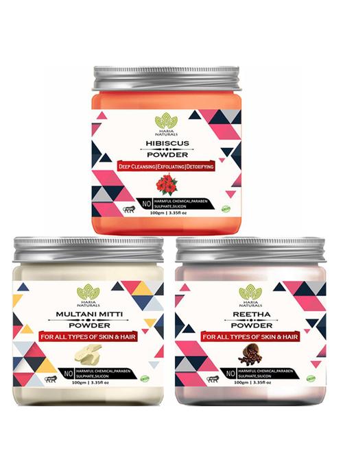 pack of 3 100% pure & natural powder combo - 18638127 - Very Small Image - 1