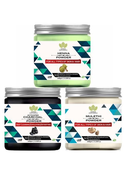 pack of 3 100% pure & natural powder combo - 18638303 - Very Small Image - 1