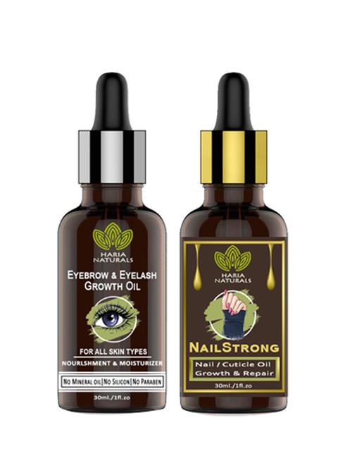 100% pure & naturals eyebrow & eyelash growth oil 30ml & nail strong growth oil 30ml (pack of 2) - 18638429 - Very Small Image - 1