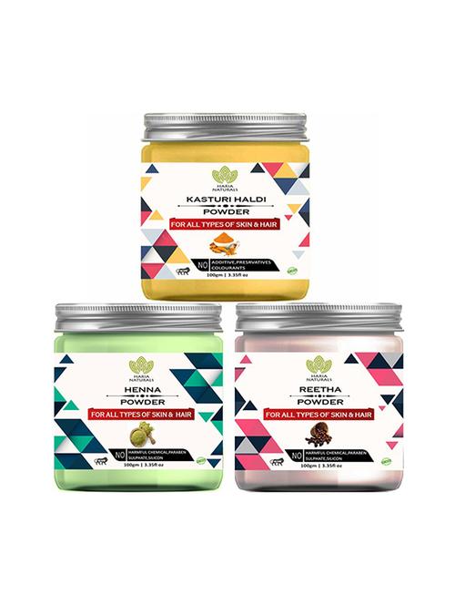 pack of 3 100% pure & natural powder combo - 18638939 - Very Small Image - 1