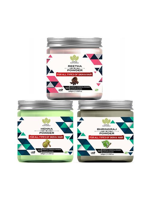 pack of 3 100% pure & natural powder combo - 18639001 - Very Small Image - 1