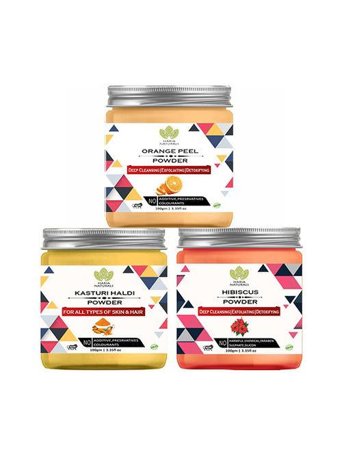 pack of 3 100% pure & natural powder combo - 18639005 - Very Small Image - 1