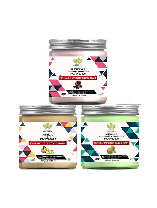 pack of 3 100% pure & natural powder combo - 18639010 - Very Small Image - 1