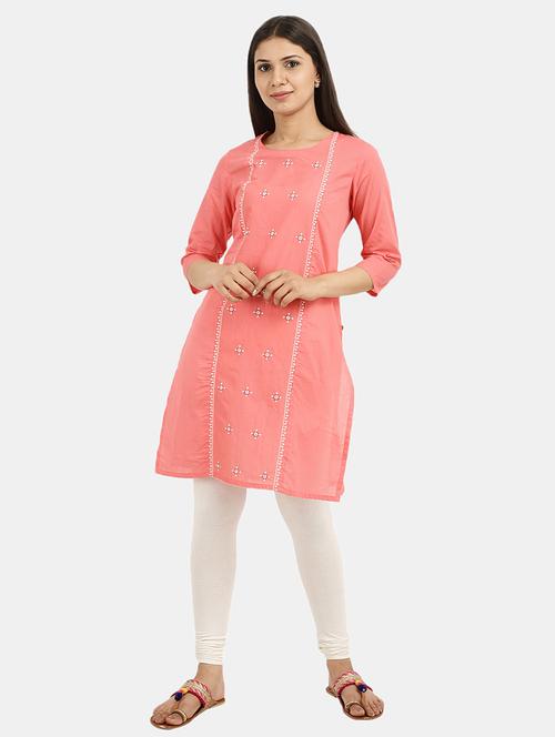 women's straight kurta - 18639394 - Very Small Image - 1