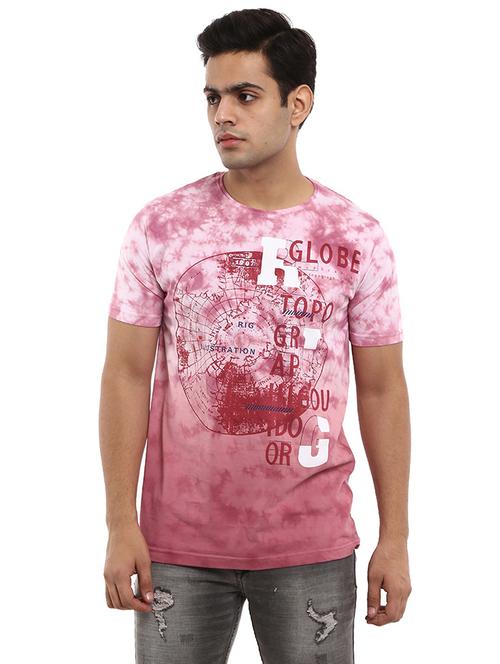 pink tie & dye typographic t-shirt  - 18639993 - Very Small Image - 1