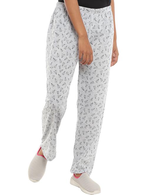 printed mid rise full length pajama - 18640289 - Very Small Image - 1