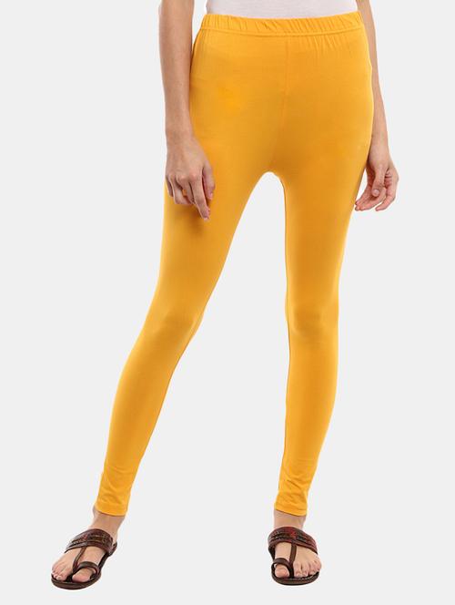 yellow solid churidar - 18640963 - Very Small Image - 1