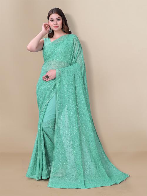 women's embellished saree with blouse - 18642566 - Very Small Image - 1