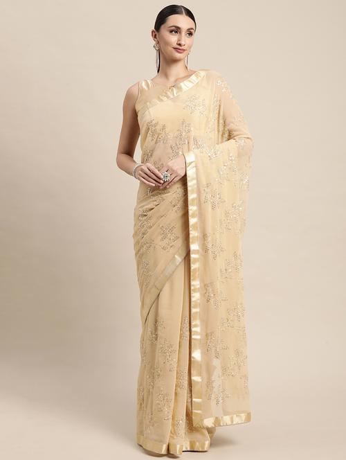 women's embroidered saree with blouse - 18643002 - Very Small Image - 1