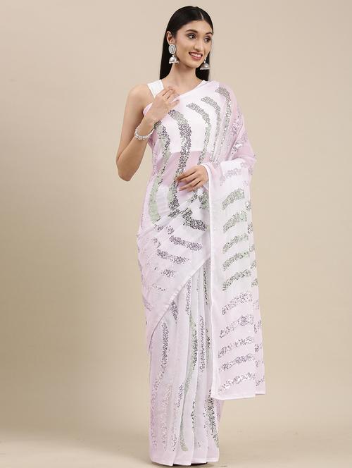 women's embellished saree - 18643025 - Very Small Image - 1