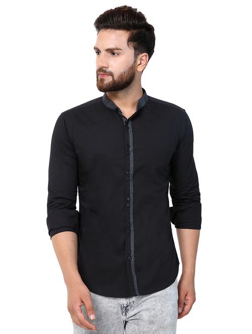 mens solid casual shirt - 18643365 - Very Small Image - 1