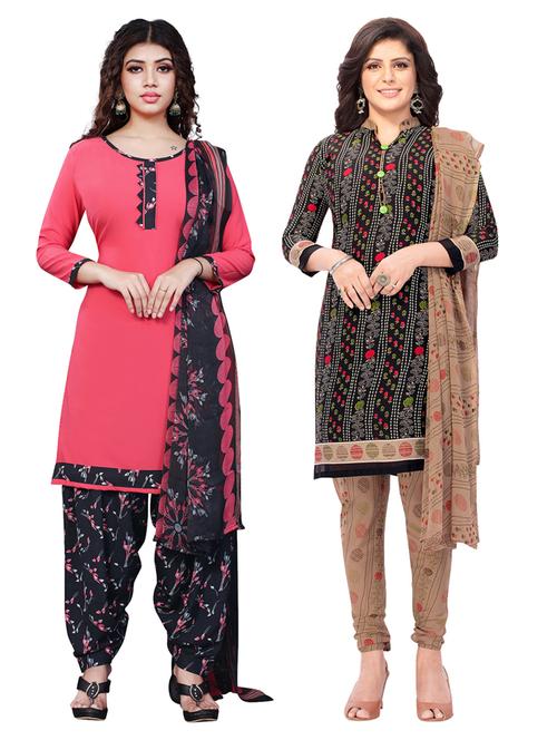 pack of 2 printed unstitched suit combo - 18644839 - Very Small Image - 1