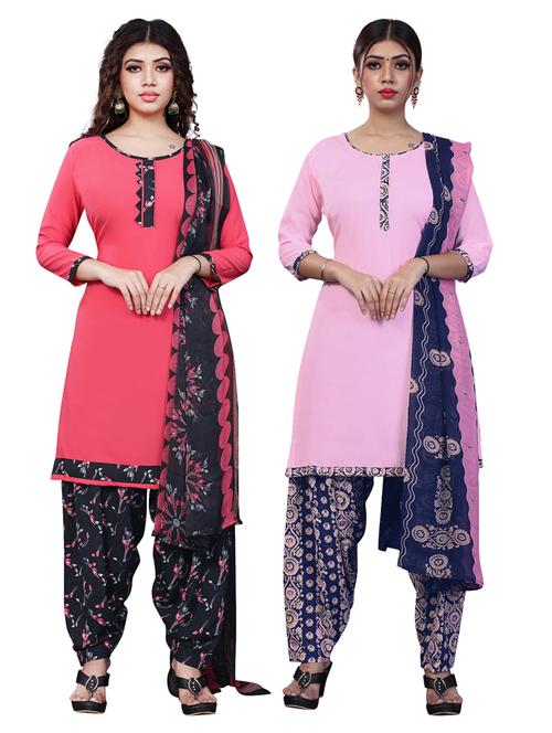 pack of 2 printed unstitched suit combo - 18644843 - Very Small Image - 1