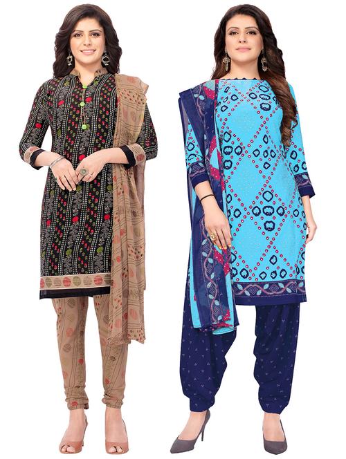 pack of 2 printed unstitched suit combo - 18644985 - Very Small Image - 1